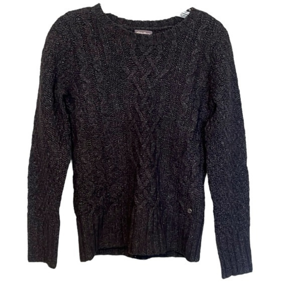 Eddie Bauer Sweater Crew Neck 80% lambs wool, women’s size xsmall, color gray